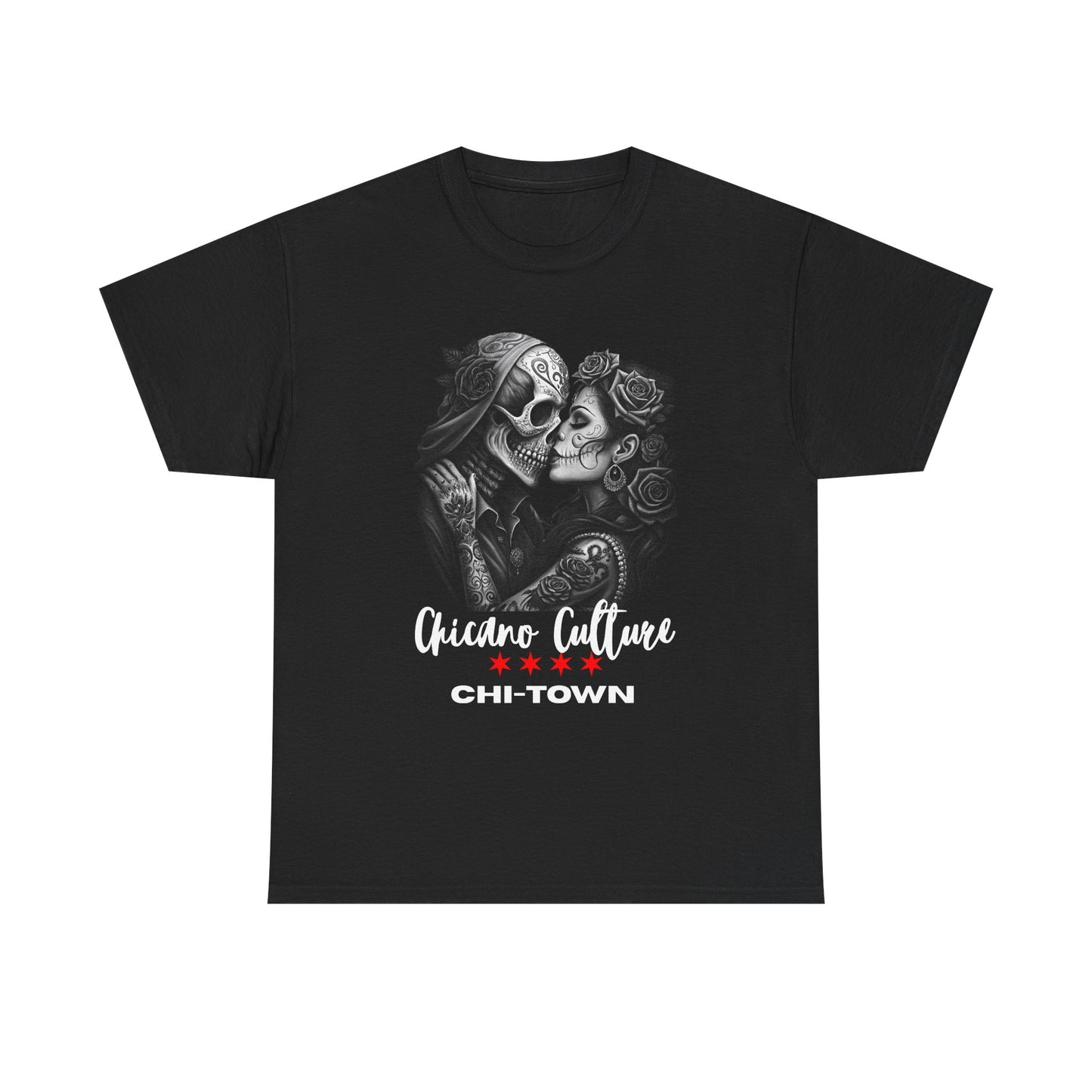 Chicano Culture Romantic Unisex Heavy Cotton Tee - Celebrating Love, Perfect for Anniversaries, Gifts, Couples, Birthdays, or Everyday Wear