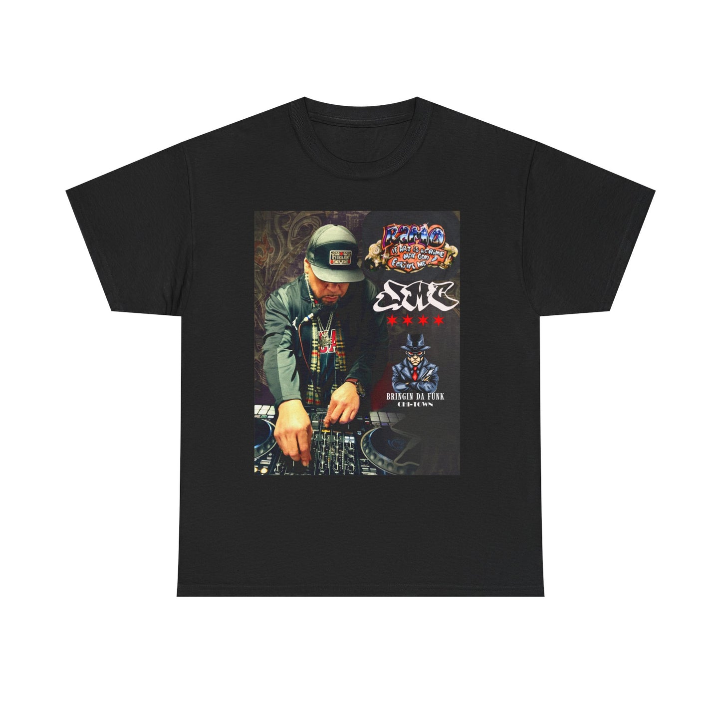 JamMasterC Retro DJ Vibes Unisex Heavy Cotton Tee, Vintage Music T-Shirt, Ideal for Festivals, Gifts for Music Lovers, Casual Wear