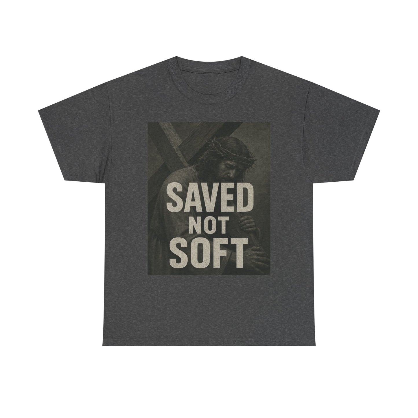 "Saved Not Soft" Christian Graphic Tee