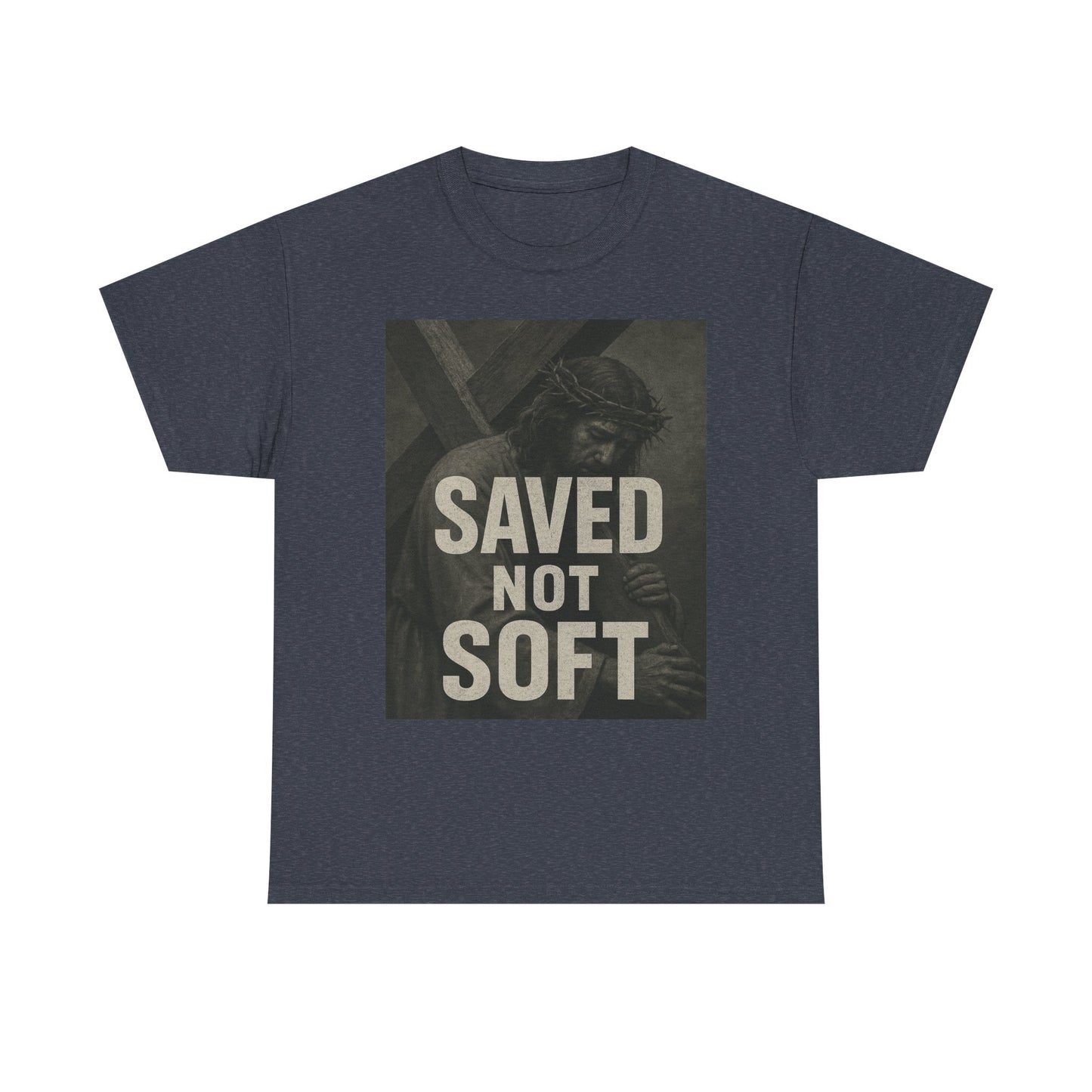 "Saved Not Soft" Christian Graphic Tee