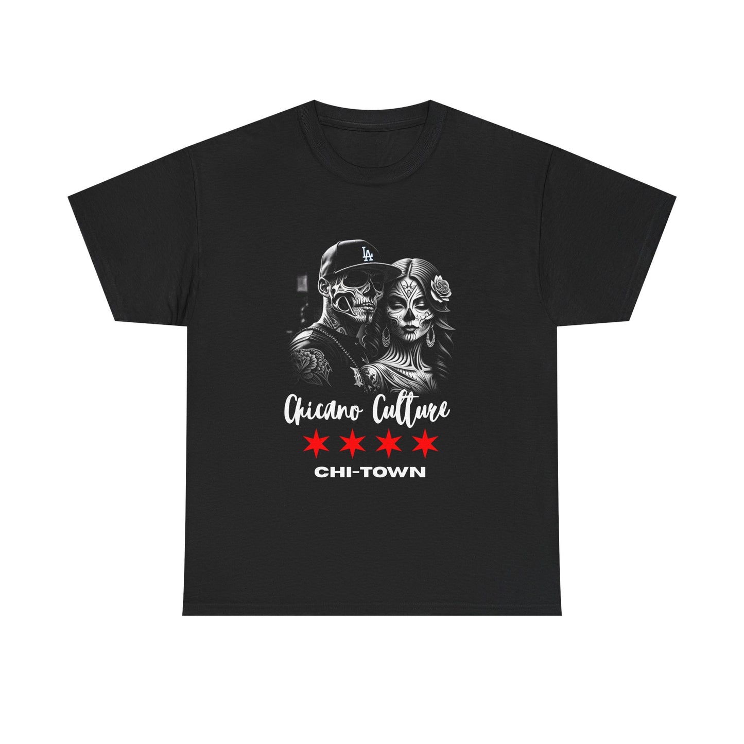 Chicano Culture Graphic Unisex Heavy Cotton Tee, Streetwear Style, Casual Wear, Birthday Gift, Summer Outfit, Unique Design