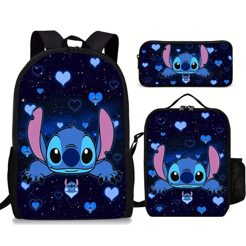 Disney Stitch 3-Piece Backpack Set