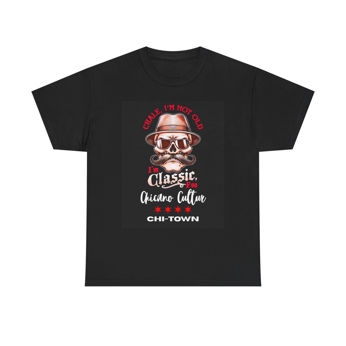 CHICANO CULTURE Unisex Heavy Cotton Tee with Vintage Skull Design, Cool Graphic Tee, Gift for Men, Birthday T-shirt, Casual Wear