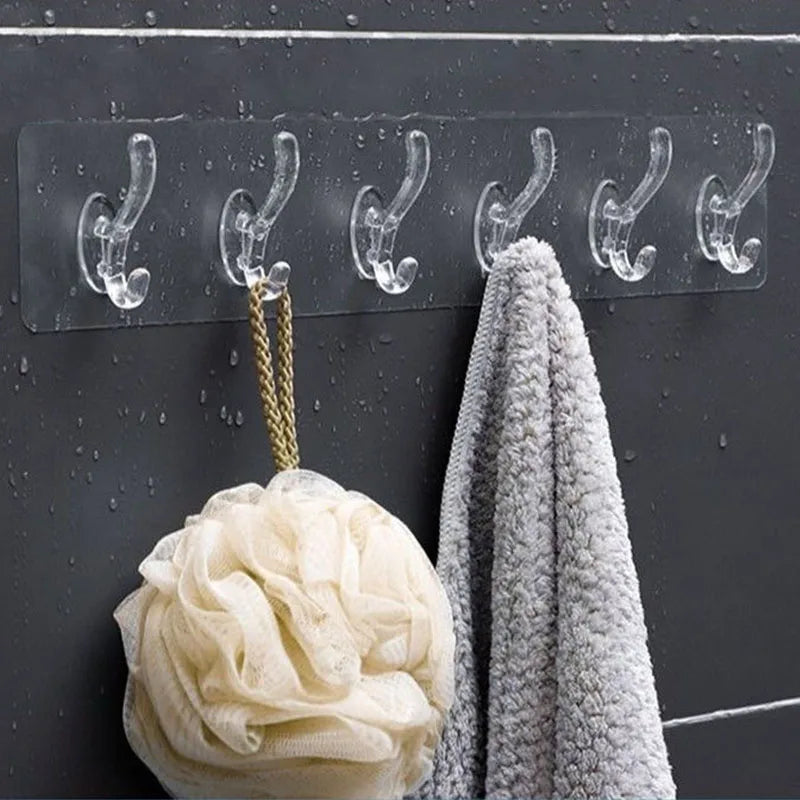 Transparent Seamless Hook Rack