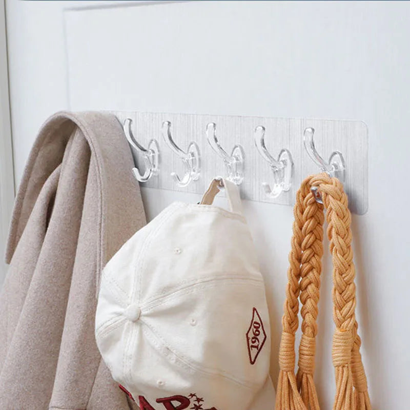 Transparent Seamless Hook Rack
