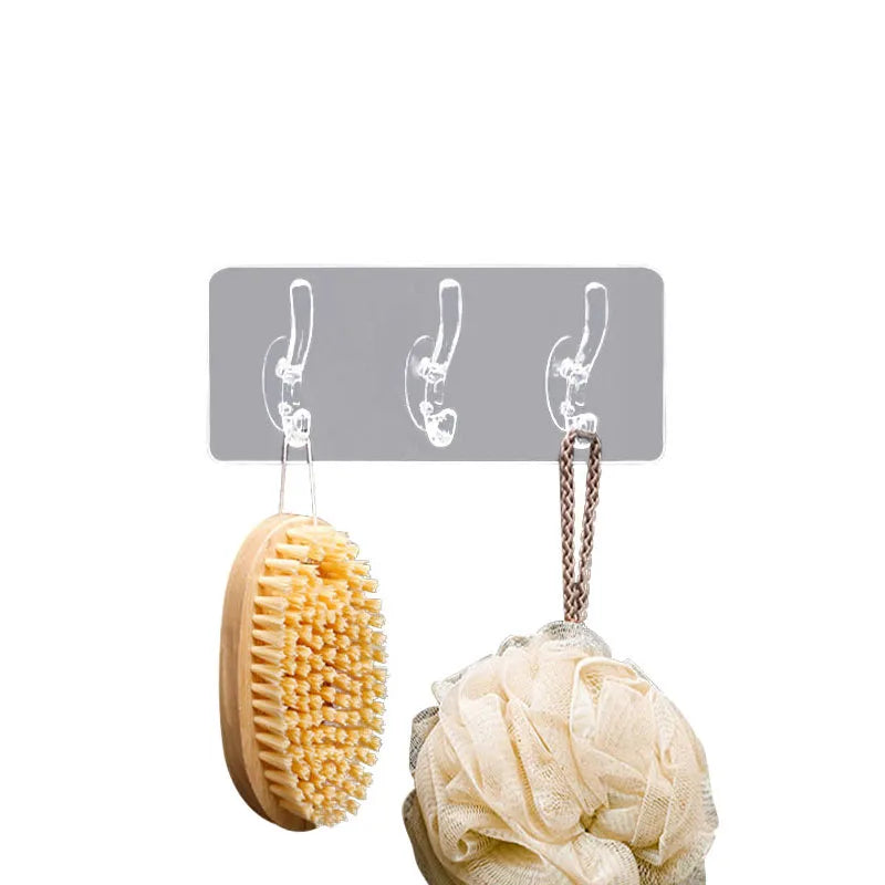 Transparent Seamless Hook Rack