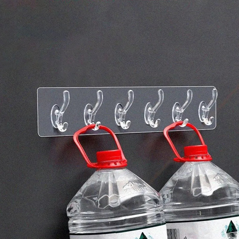 Transparent Seamless Hook Rack