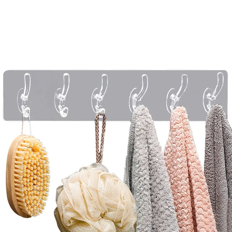 Transparent Seamless Hook Rack