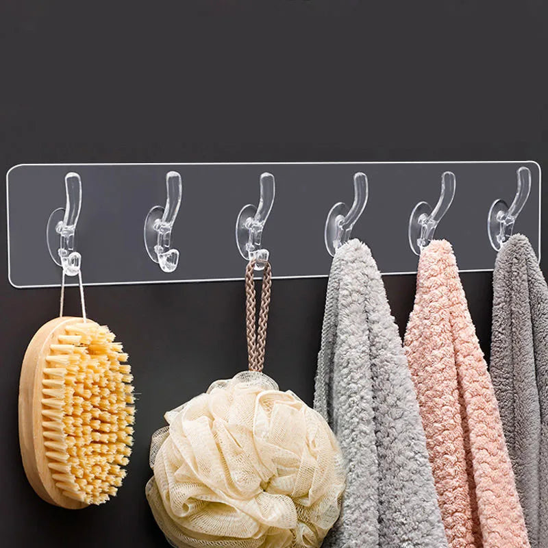Transparent Seamless Hook Rack