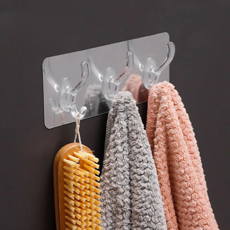 Transparent Seamless Hook Rack