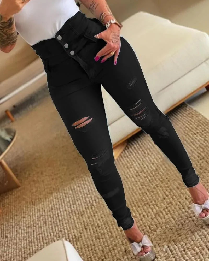 Women’s High Waist Pencil Denim Pants