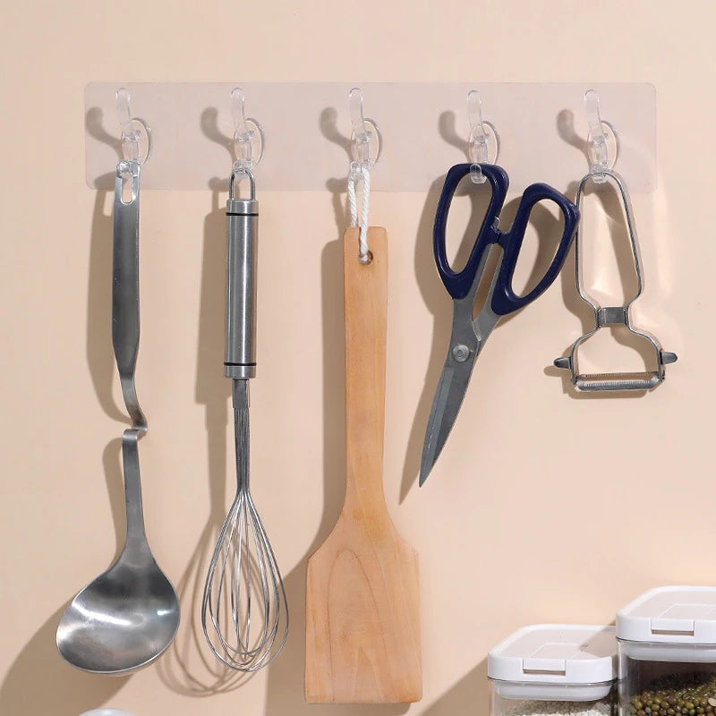 Transparent Seamless Hook Rack
