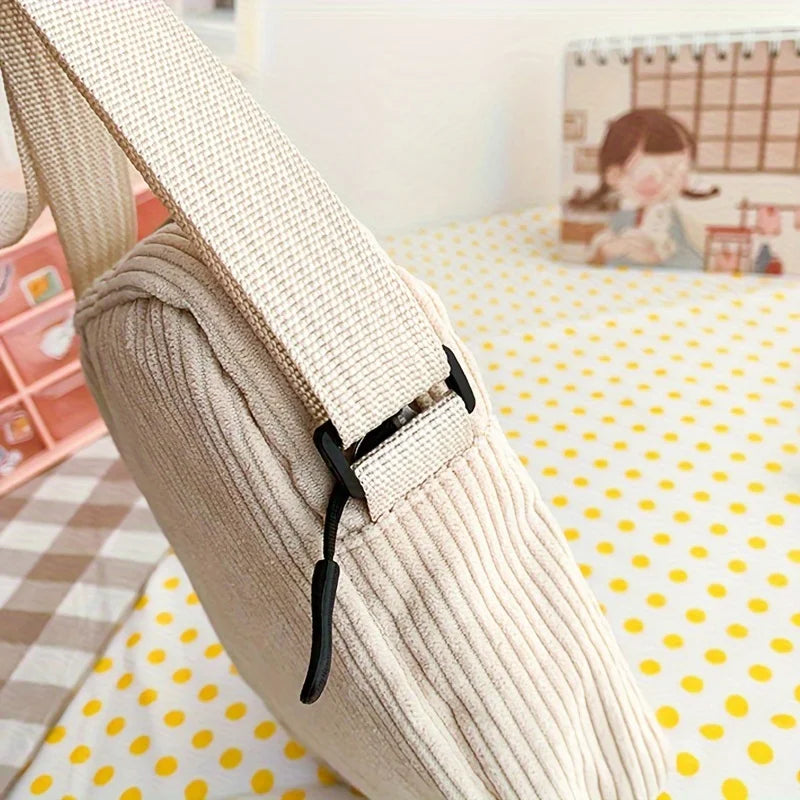 Girls’ Corduroy Bear Crossbody Bag