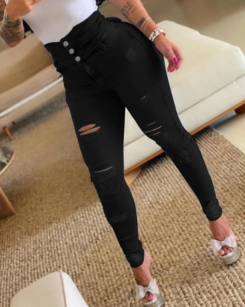 Women’s High Waist Pencil Denim Pants