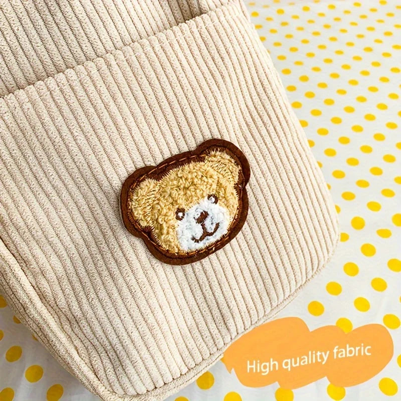 Girls’ Corduroy Bear Crossbody Bag