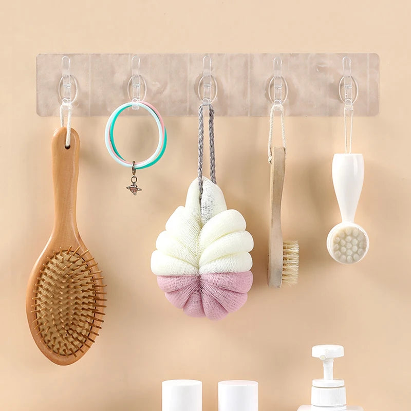 Transparent Seamless Hook Rack