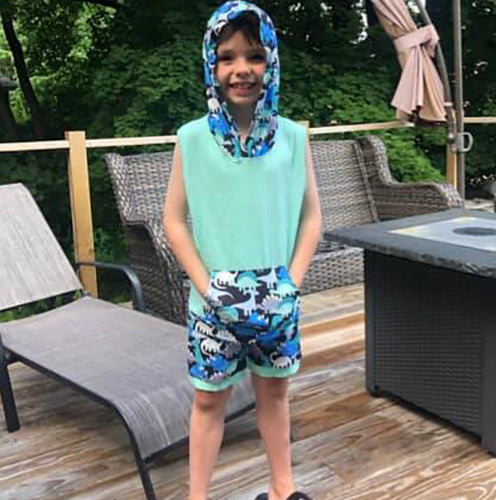 Boys’ Dinosaur Hoodie & Shorts Set