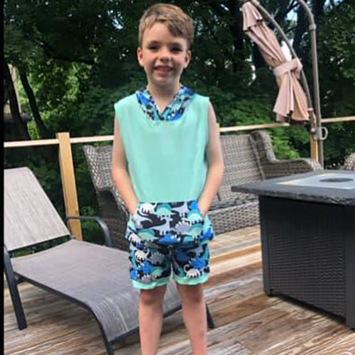 Boys’ Dinosaur Hoodie & Shorts Set