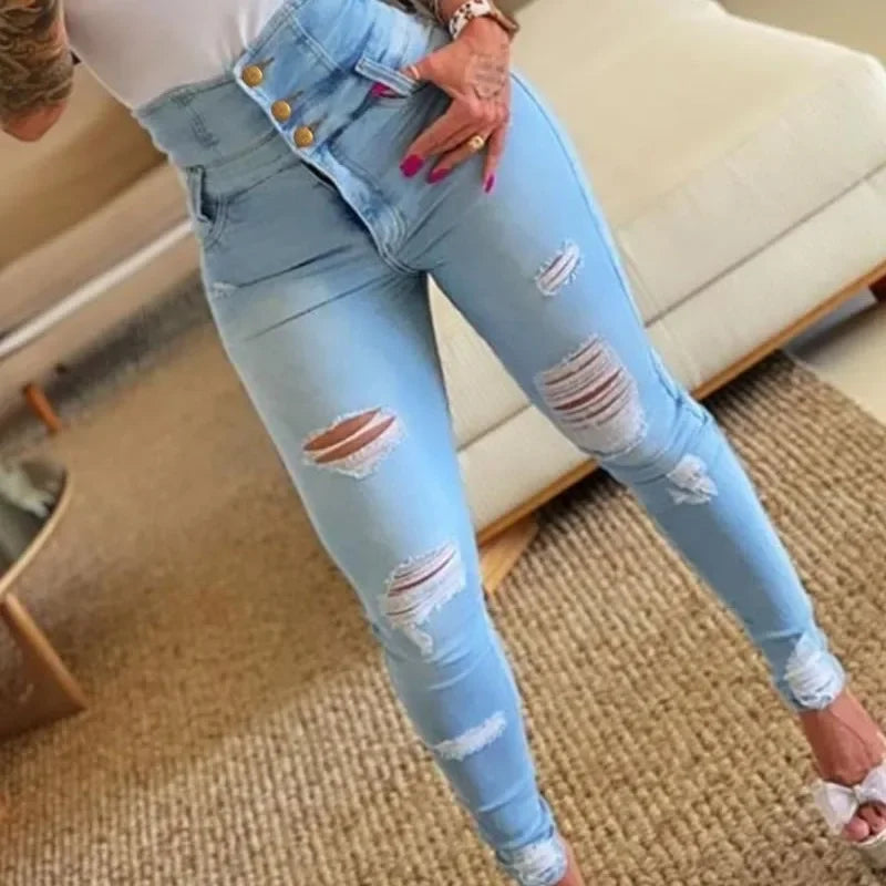 Women’s High Waist Pencil Denim Pants