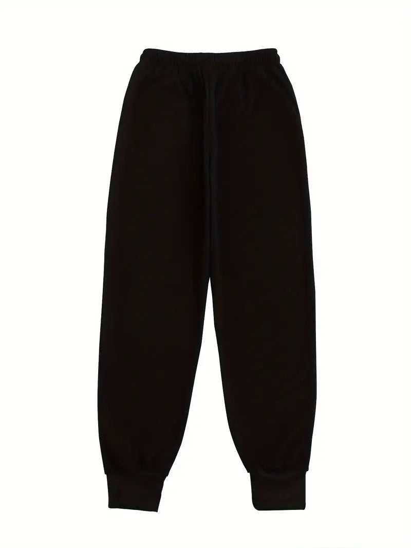 Women’s Heart Print Jogger Sweatpants – Casual Sporty Style