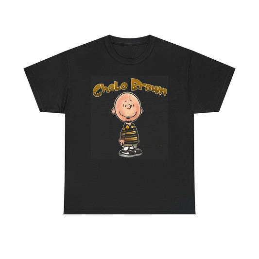 Cholo Brown Unisex Heavy Cotton Tee, Graphic T-Shirt, Vintage Cartoon Tee, Casual Wear, Gifts for Fans, Unisex Apparel