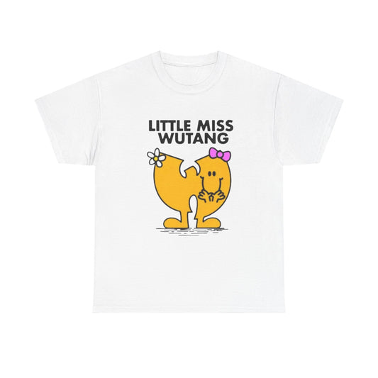Little Miss Wutang Unisex Heavy Cotton Tee | Fun Graphic Tee, Casual Wear, Gift for Fans, Unique Graphic Shirt, Streetwear Style