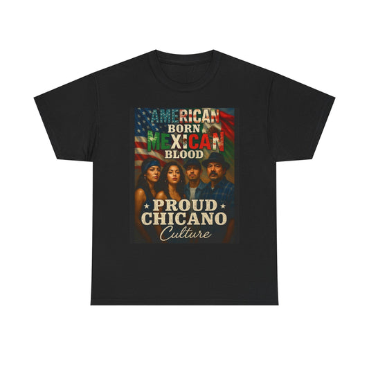 Proud Chicano Tee - Unisex Heavy Cotton Shirt for Cultural Pride, Heritage Celebration, Gift for Family, and Everyday Wear