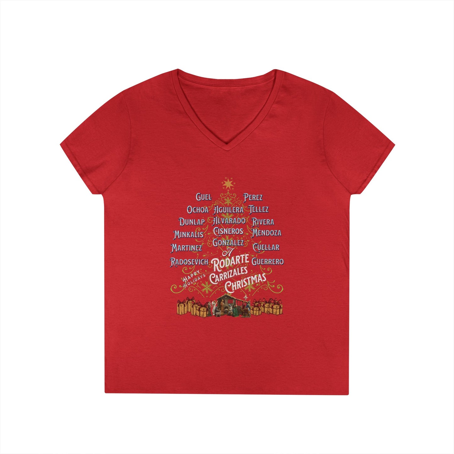 FAMILY Festive Ladies' V-Neck T-Shirt with Holiday Design, Comfortable Cotton Tee for Celebrations, Great Gift, Casual Wear, Perfect for [...]