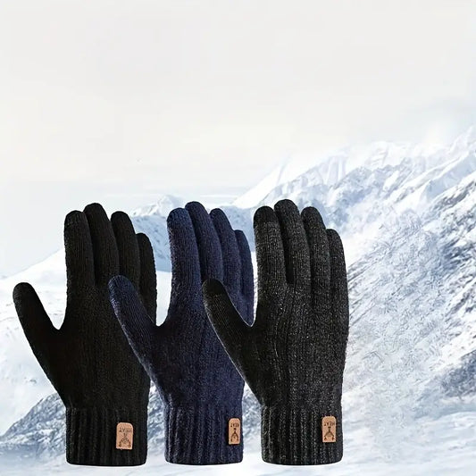 Alpaca Wool Gloves 2-Pack - Touchscreen Compatible, Ultra-Warm