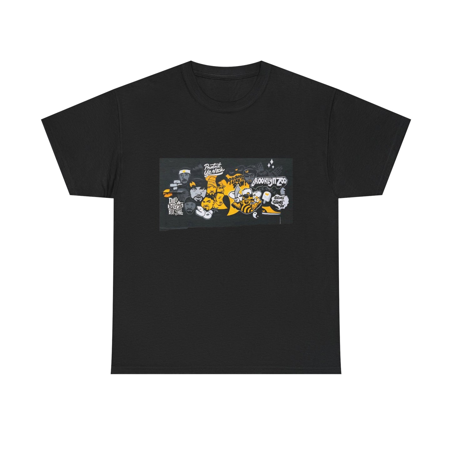 Wu-Tang Bee-Themed Unisex Heavy Cotton Tee | Cute & Funny Graphic Tee for Nature Lovers | Gifts for Birthdays, Earth Day & Casual Wear
