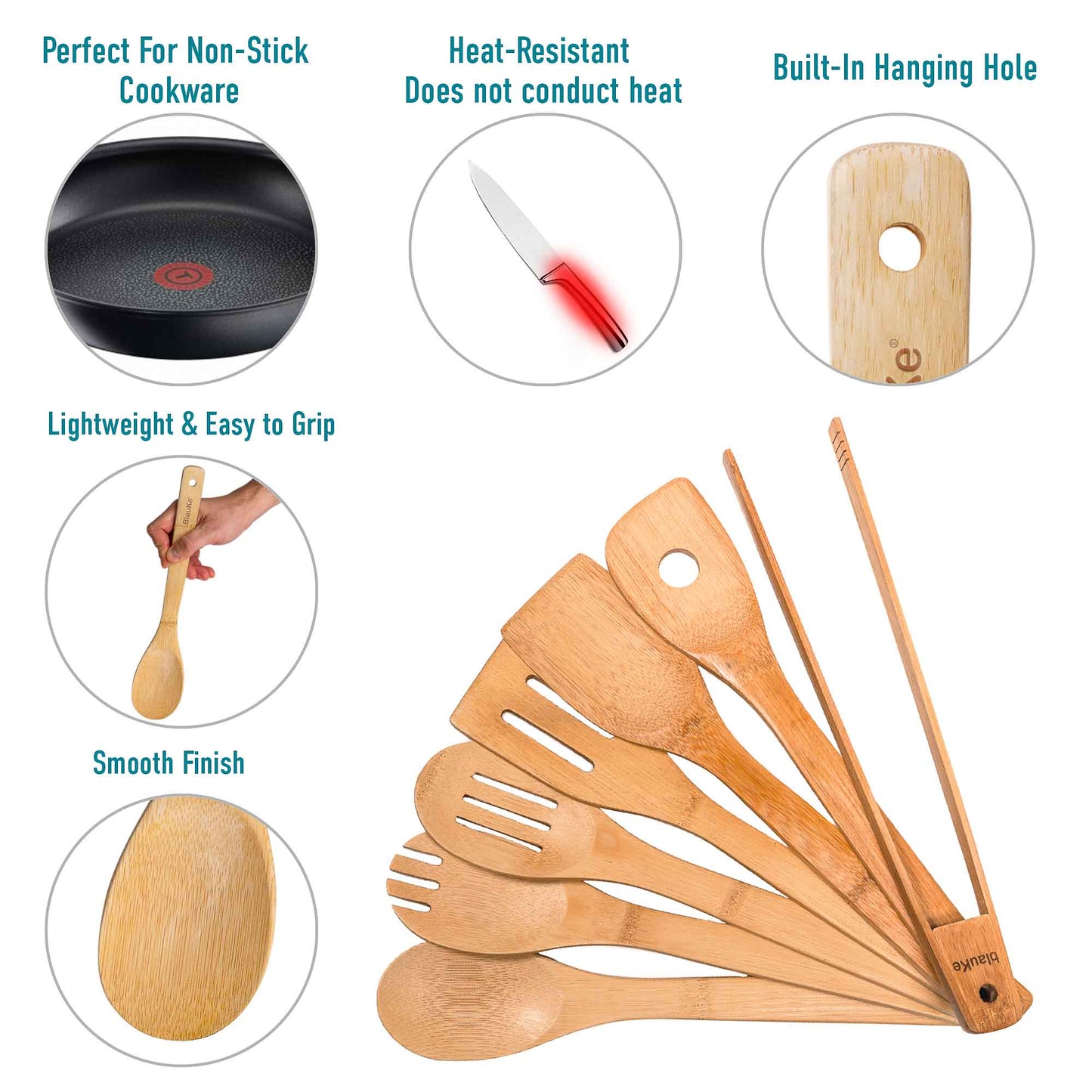 Bamboo Kitchen Utensils Set
