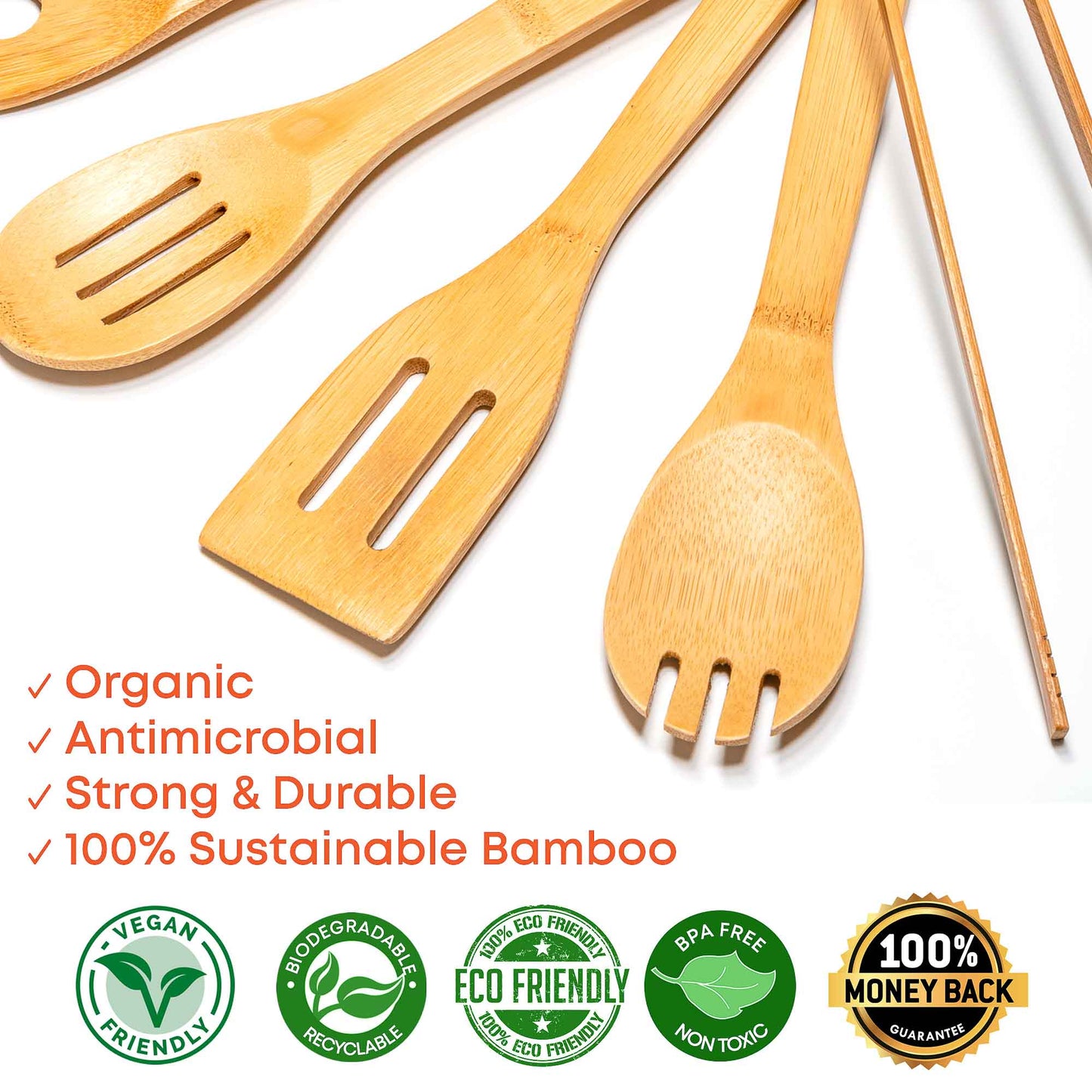 Bamboo Kitchen Utensils Set