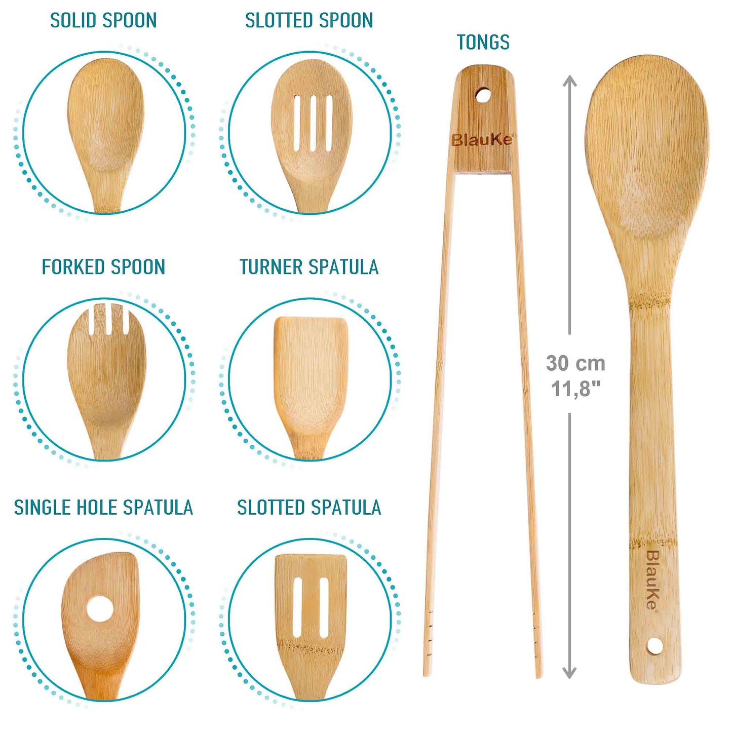 Bamboo Kitchen Utensils Set