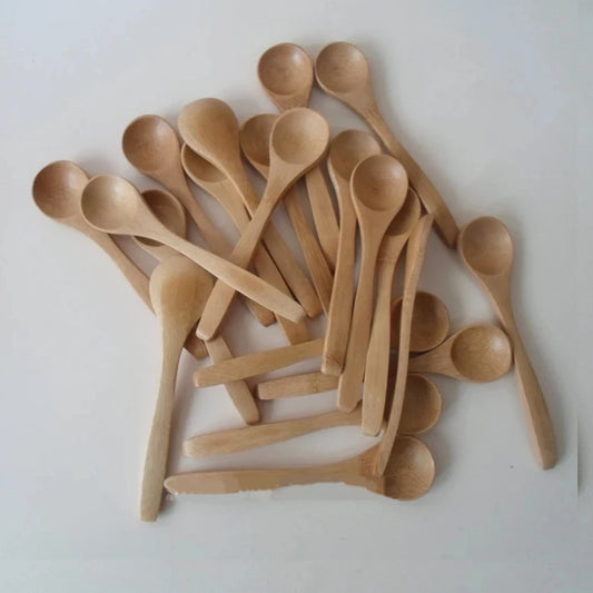 Cozy Kitchen Spoons – 10pc Bamboo Set for Honey, Coffee & Treats