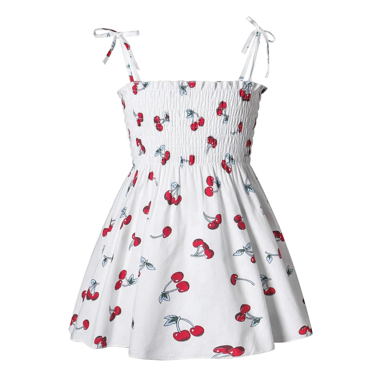 2025 Summer Toddler Girls’ Strapless Floral & Solid Color Princess Dress