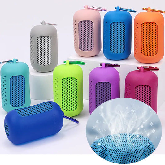 Cooling Sports Towel with Silicone Case