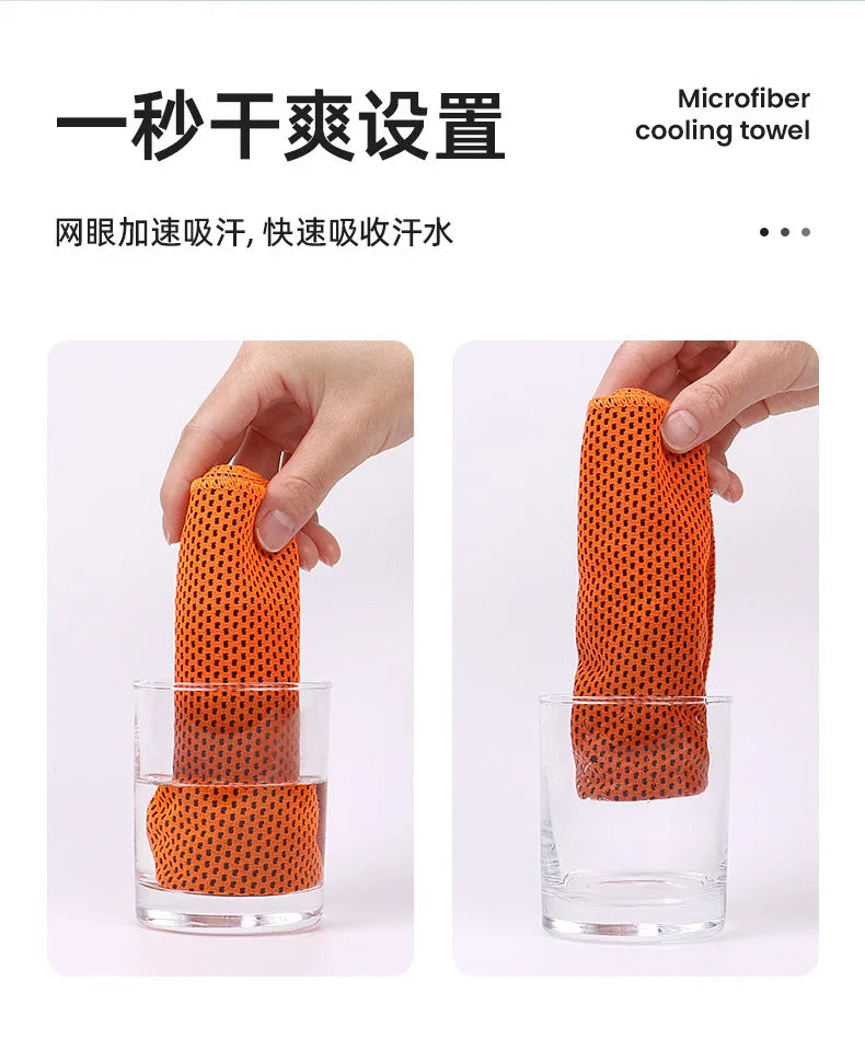 Cooling Sports Towel with Silicone Case