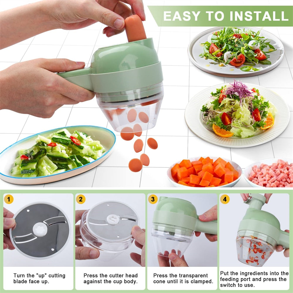 Handheld Portable Kitchen Cutter & Shredder