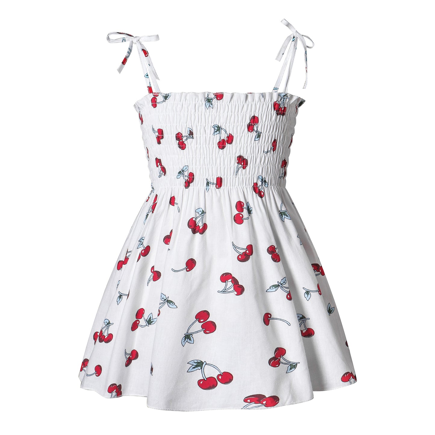 2025 Summer Toddler Girls’ Strapless Floral & Solid Color Princess Dress