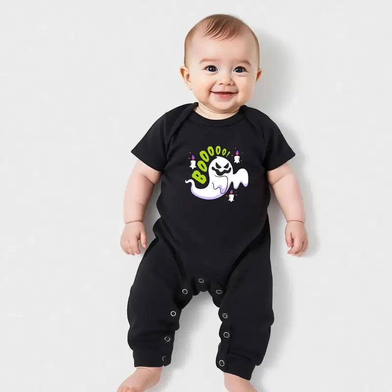 Halloween Matching Pajama Set for Men, Couples & Families – 2pcs T-Shirt & Pants Sleepwear