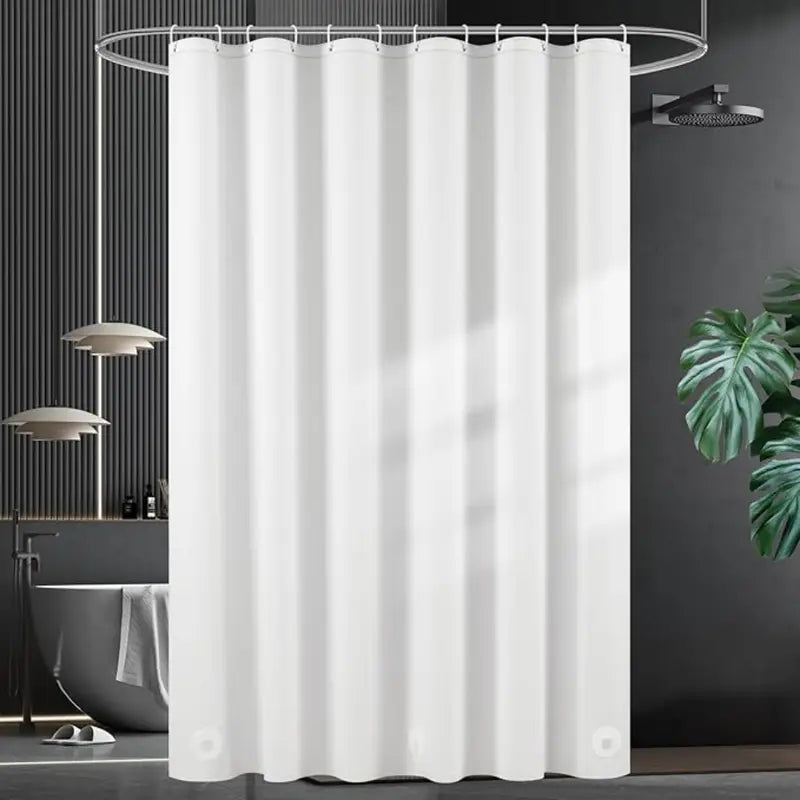 Football Season Shower Curtain – Extra Long Bath Curtain with Fall Leaves & 12 Hooks