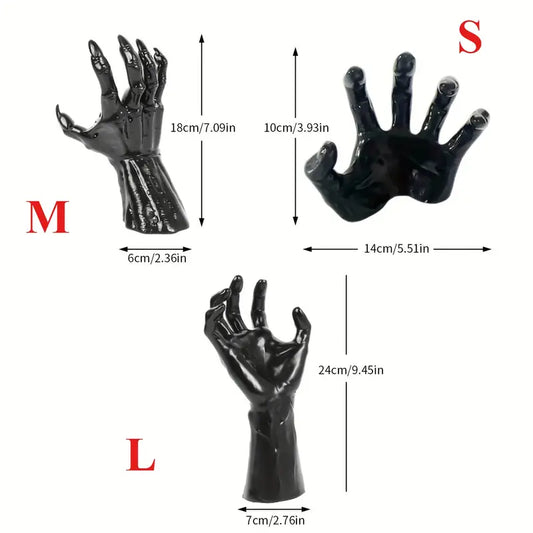 Unique Black Devil’s Claw Wall Statue – Barbed Candle Holder | Gothic Halloween Horror Decor