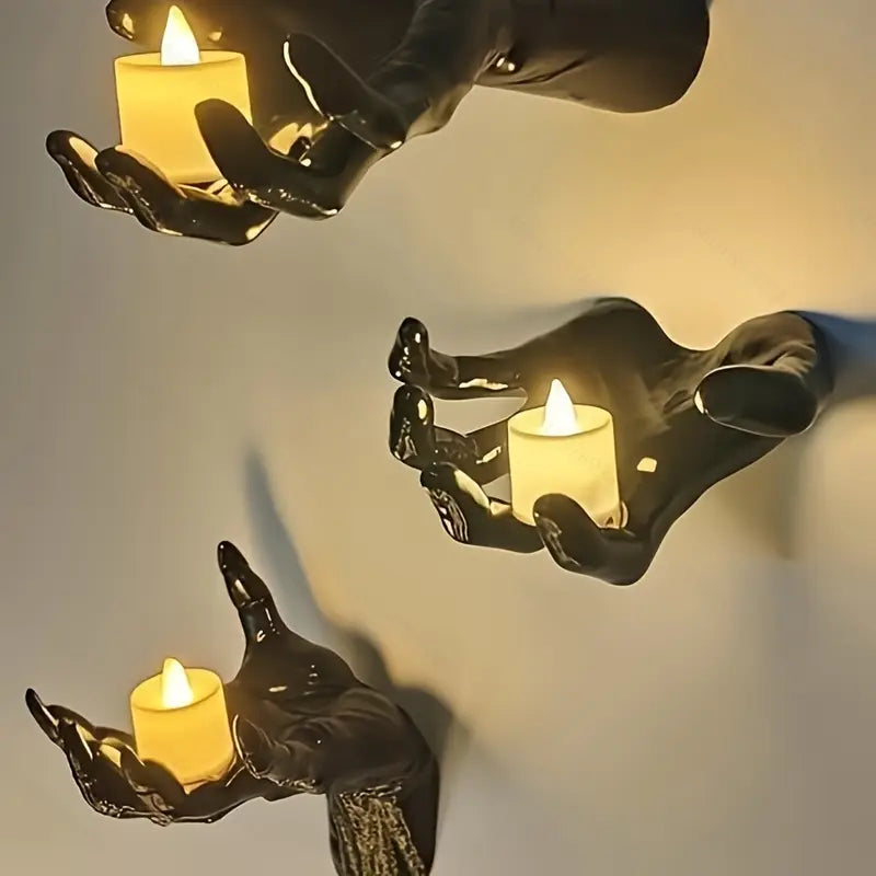 Unique Black Devil’s Claw Wall Statue – Barbed Candle Holder | Gothic Halloween Horror Decor