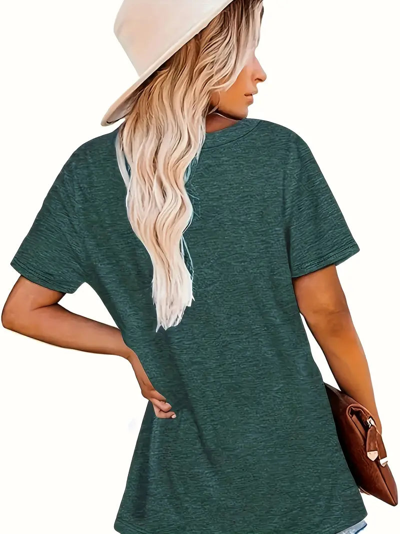 Women’s “Hello FALL” Letter Print T-Shirt