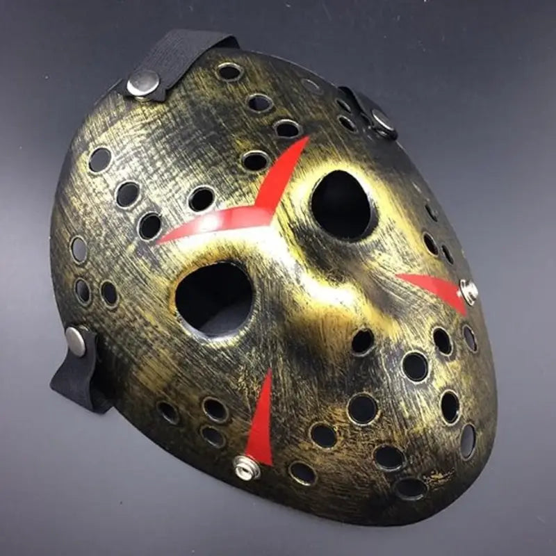 Halloween Horror Retro Face Mask – Scary Costume Prop for Men, Cosplay, and Party Decor
