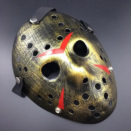 Halloween Horror Retro Face Mask – Scary Costume Prop for Men, Cosplay, and Party Decor