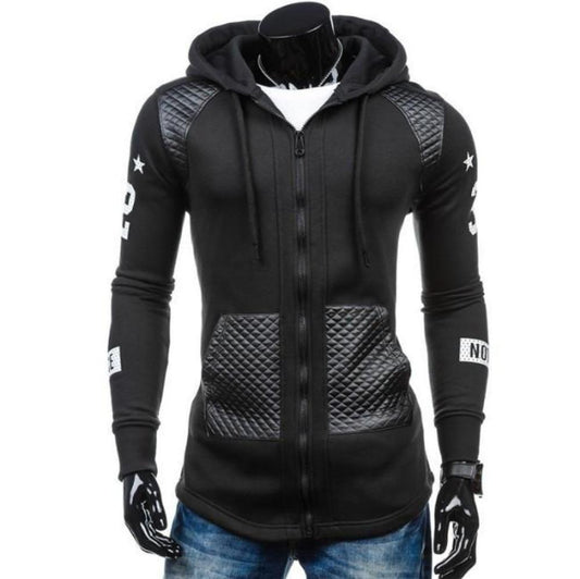 Men’s Street Style Biker Hoodie – Urban Edge Meets Everyday Comfort