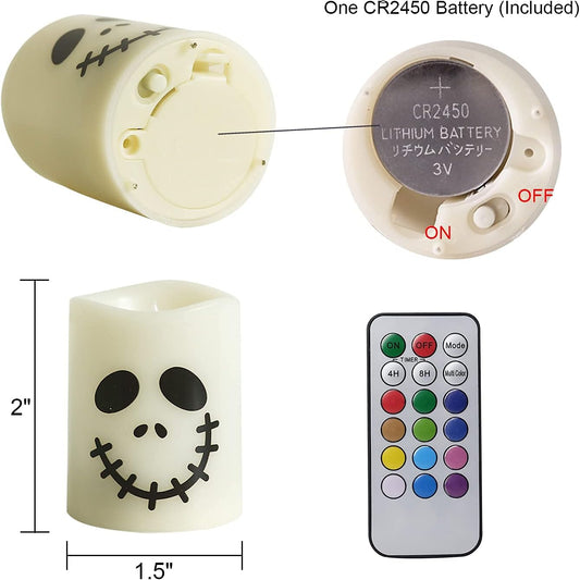 GenSwin Halloween LED Tealight Candles – 6 Pack Color Changing Flameless Votives