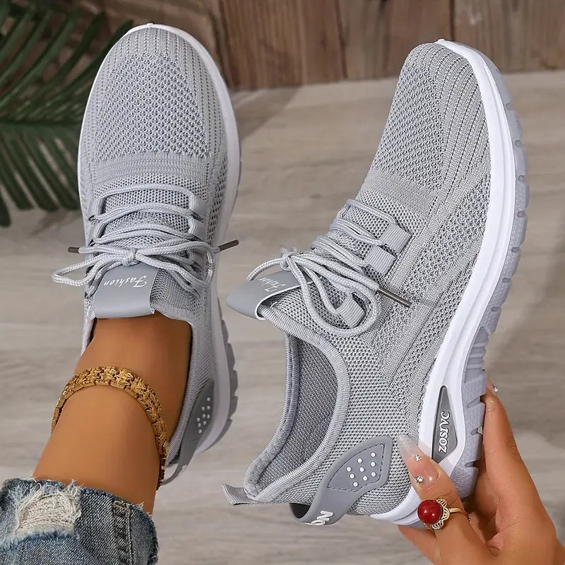 Women’s Breathable Knit Casual Sneakers – Lightweight & Minimalist Style