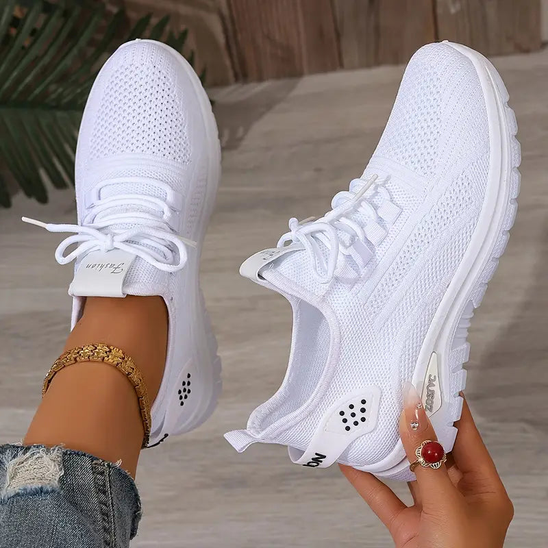 Women’s Breathable Knit Casual Sneakers – Lightweight & Minimalist Style